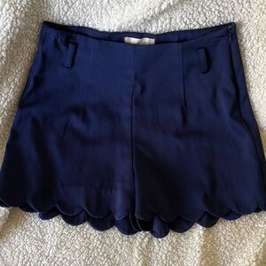 Altar’d State Navy Scalloped Hem Shorts